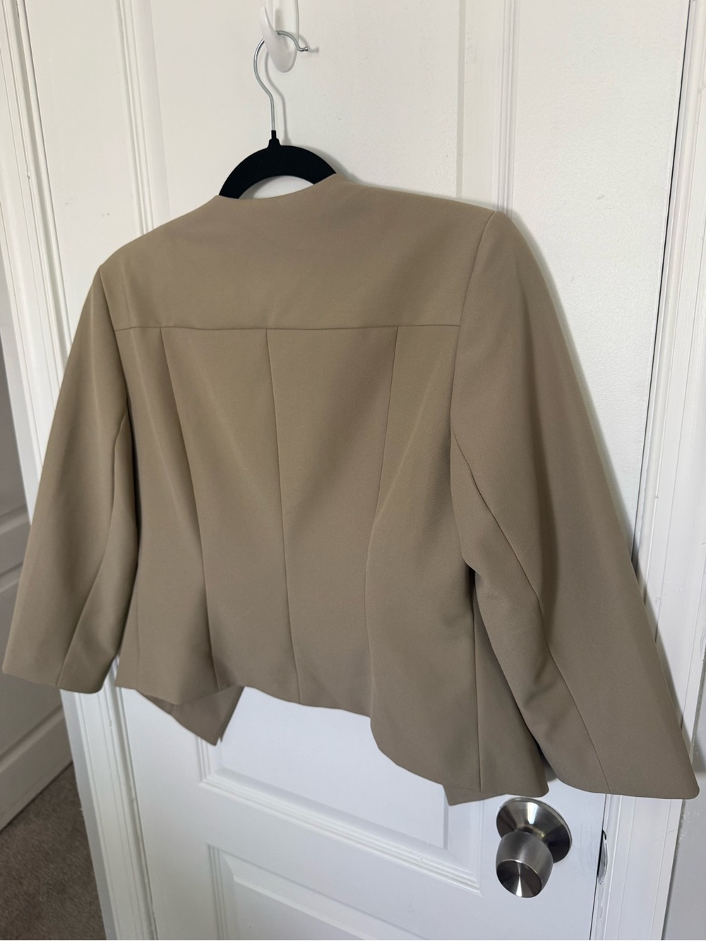 Express Open-Front Blazer in Taupe - Picture 5 of 7